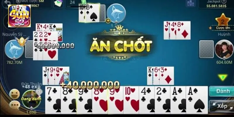 Ăn quân chốt sẽ bị phạt số tiền lớn trong game bài phỏm