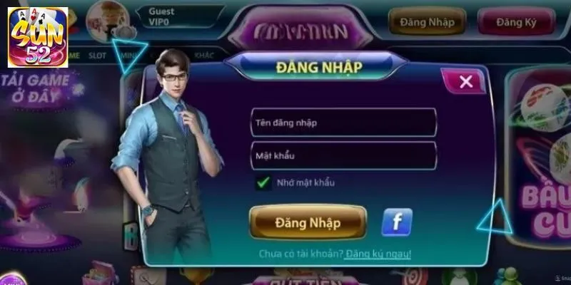 Các bước đăng nhập SUN52 dễ dàng cho người mới