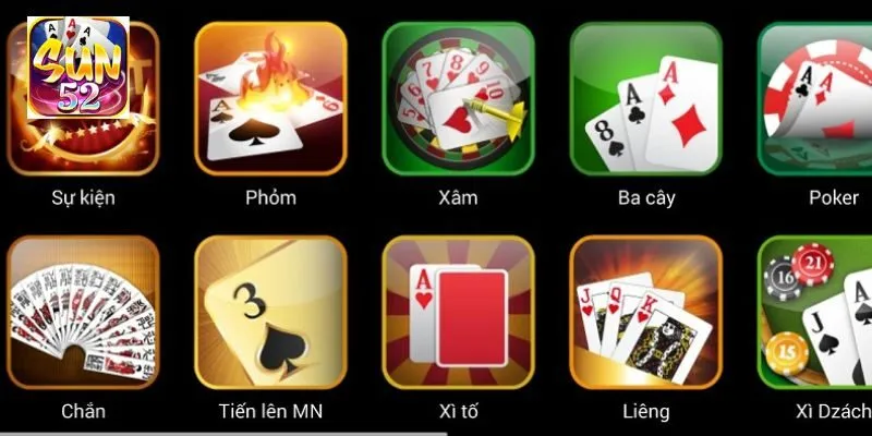 SUN52 nổi bật với các trò chơi bài lôi cuốn