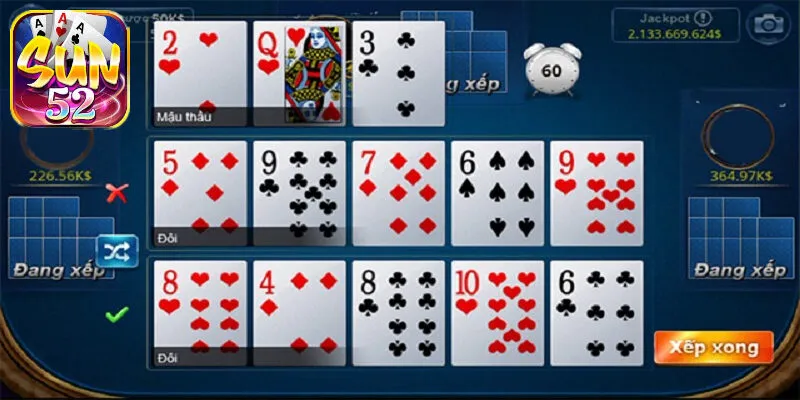 Xác suất xuất hiện thế bài thùng phá sảnh